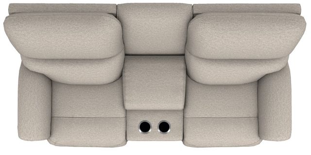 La-Z-Boy® Brooks Muslin Power Reclining Loveseat with Console and Headrest-4