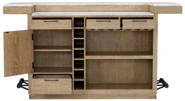 Parker House® Escape Glazed Natural Oak Vanilla Bean Bar Table-4
