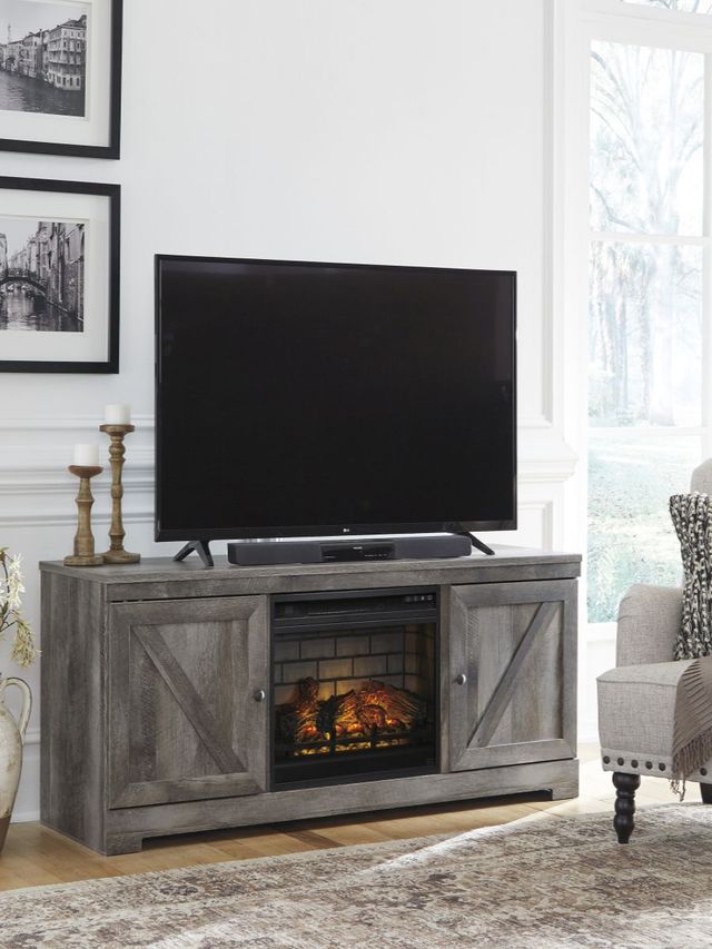Signature Design by Ashley® Wynnlow Gray 72" TV Stand with Electric Infrared Fireplace Insert-3