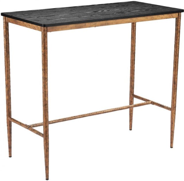 Zuo® Modern Nida Black Bar Table with Bronze Base-0