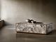 Bernhardt Tildon Bernhardt Interiors Gray Cocktail Table with Aged Brass Base-1