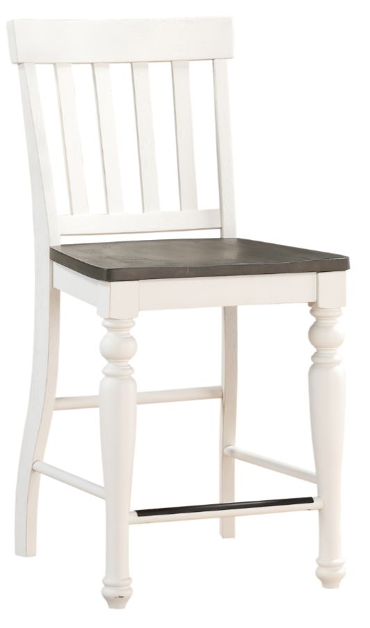 Steve Silver Co. Joanna 9-Piece Dark Oak/Ivory Round Counter Table Set-3