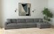 Elements International Arizona 4-Piece Steno Charcoal Right-Arm Facing Sectional and Chaise-1