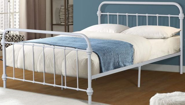 Titus Furniture White 39" Twin Metal Bed