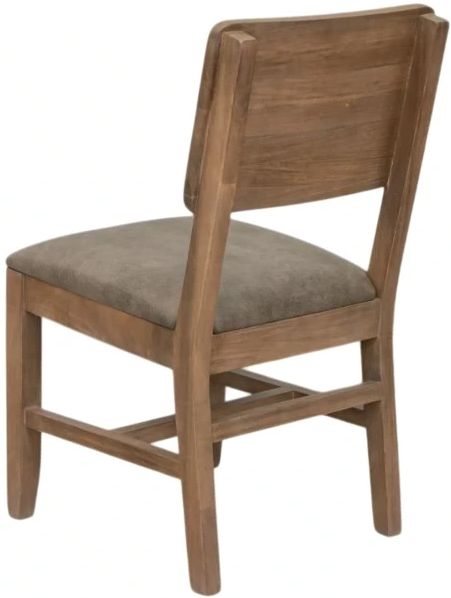 International Furniture Direct Natural Parota Brown Dining Side Chair-2