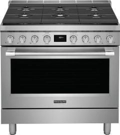 Frigidaire Professional® 36'' Smudge-Proof® Stainless Steel Freestanding Dual Fuel Range