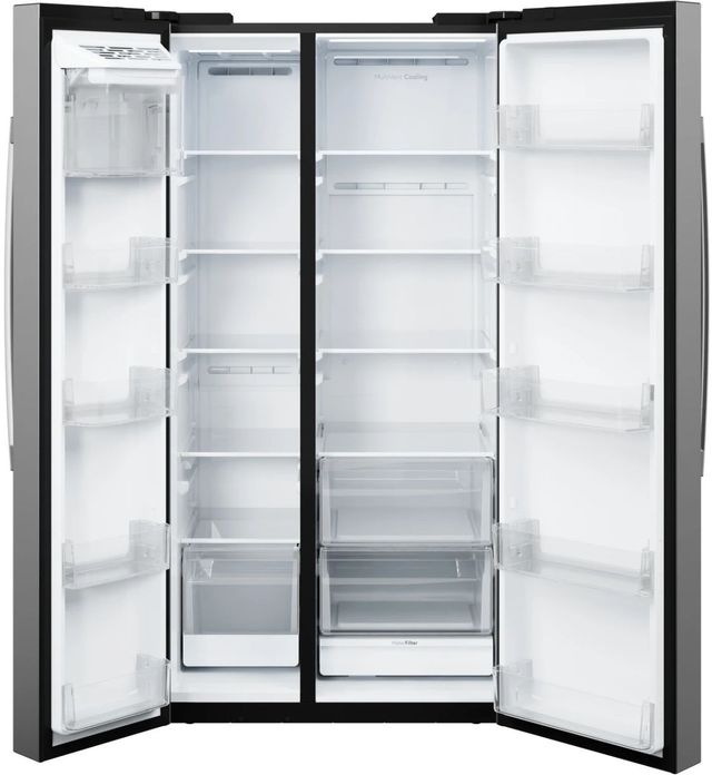 GE® 36" 24.2 Cu. Ft. Fingerprint Resistant Stainless Steel Counter Depth Side-By-Side Refrigerator with Internal Dispenser and In-Door Icemaker-1