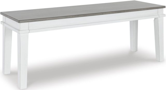 Benchcraft® Nollicott Whitewash/Light Gray 50" Dining Bench-0