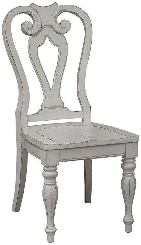 Liberty Furniture Magnolia Manor 7-Piece Antique White/Weathered Bark Optional Round Pedestal Dining Set-3