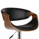 Armen Living Butterfly Black Adjustable Swivel Bar Stool-4