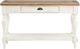 Winners Only® Augusta Rustic Brown Top Sofa Table with White Base-2
