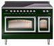 Ilve® Nostalgie II Noblesse 48'' Emerald Green Pro Style Induction Range with Chrome Trim-0