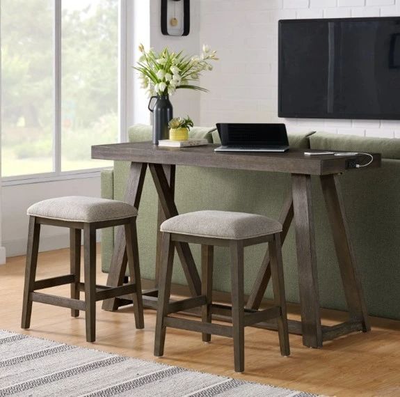 Intercon Hearst Reclaimed Chevron Sofa Back Table-1
