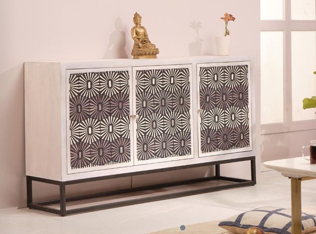 Jaipur Furniture Charolette White Wash Cabinet-1