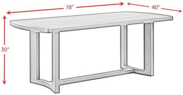 Elements International Portland Natural Rectanglular Dining Table-2