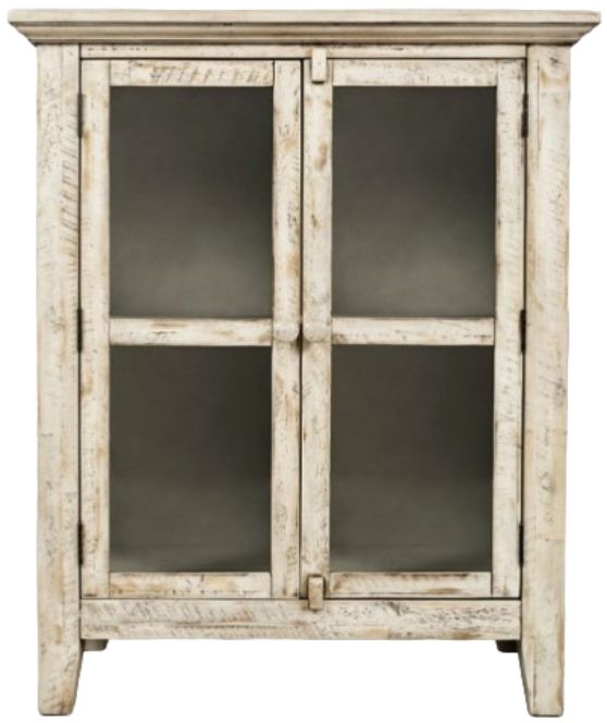 Jofran Inc. Rustic Shores Scrimshaw Cream 2-Door Accent Cabinet-1