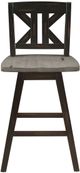 Mazin Furniture Amsonia Black/Distressed Gray Swivel Counter Chair-1