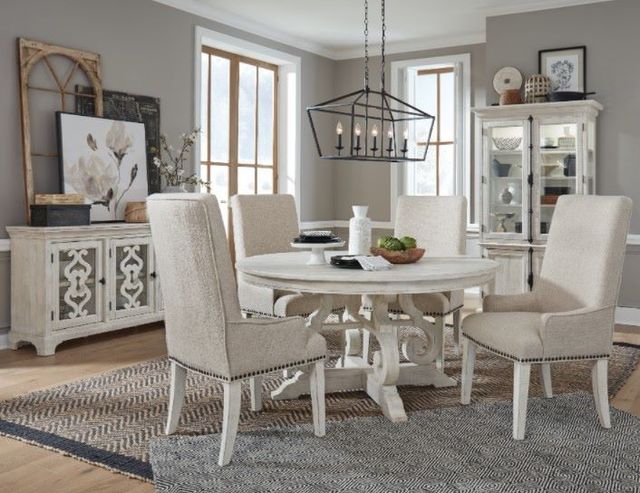 Magnussen Home® Bronwyn Alabaster/Baja Natural Upholstered Host Side Chair-1