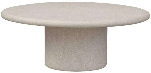 Moe's Home Collection Frida Cream Concrete Outdoor Coffee Table-0