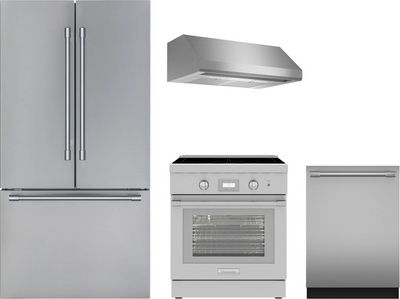Front view of the Thermador® 4 Piece Stainless Steel Kitchen Package