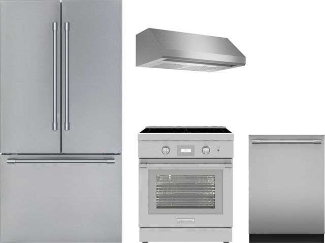 Thermador® 4 Piece Stainless Steel Induction Kitchen Package-0