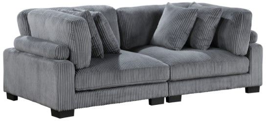 Mazin Furniture Traverse Gray Loveseat-0