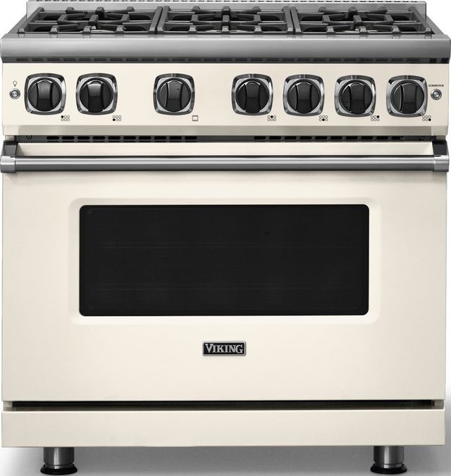 Viking® 7 Series 36" Pure White Pro Style Liquid Propane Gas Range-0