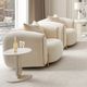 Michael Amini® Sassani Crepe/Gold Chair-1