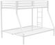Coaster® Alevera White Metal Twin Over Full Bunk Bed-0