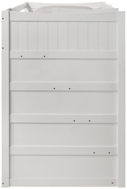 Elements International Sami White Youth Twin Over Twin Step Bunk Bed with Right Headboard-3