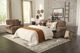 iAmerica Chenille Nailhead Trim Sleeper Sofa-3241-04 Java-0