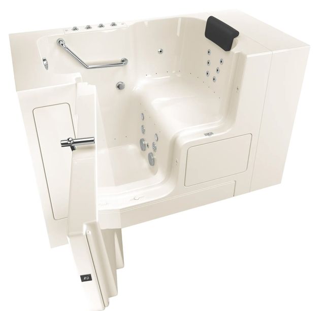 American Standard Gelcoat Premium Series Linen 32" x 52" Walk-In Tub with Combination Air Spa and Whirlpool Systems - Left-Hand Drain-0