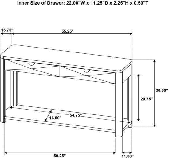 Coaster® Marcelo Coffee Console Table-2