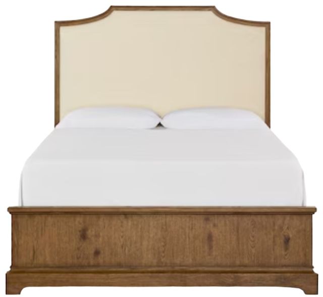 Bassett® Furniture Surry Truffle Oak Upholstered Queen Panel Bed-1