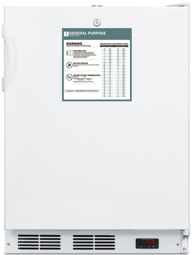 Accucold® 24" 3.5 Cu. Ft. White Built In All-Freezer-0