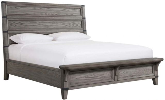 Intercon Forge Wire Brushed Steel Gray California King Panel Bed-0