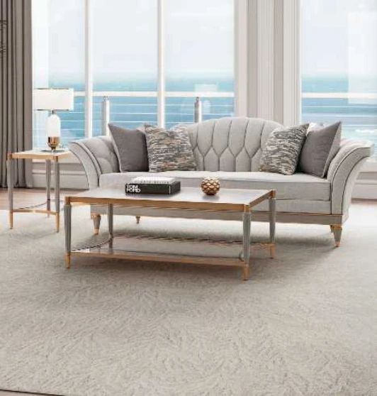 Michael Amini® St. Charles Dove Gray Sofa-1
