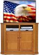 American Heartland Manufacturing Oak 50" Tall Corner TV Stand-1
