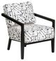Crestview Collection Rorschach Black/White Accent Chair-0