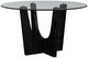 Elements International Oregon Black Glass Dining Table-0
