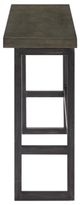 Powell® Haywood Gray Sofa Bar Table with Gunmetal Base-4
