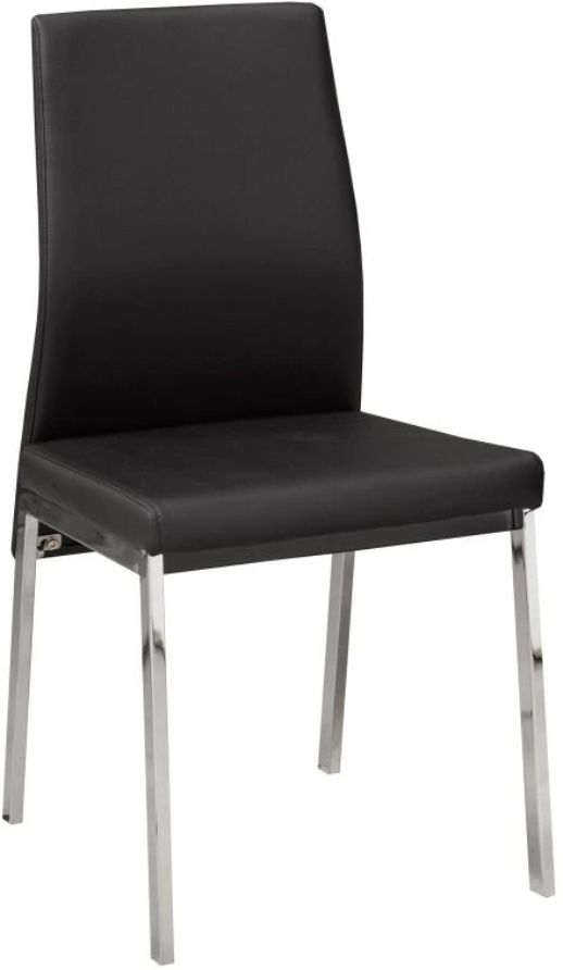 Brassex Inc. Amber 2-Piece Black/Chrome Dining Chair Set-0