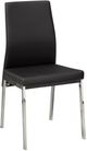 Brassex Inc. Amber 2-Piece Black/Chrome Dining Chair Set-0