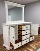 Elements International Heather Rustic White Dresser and Mirror Set-1