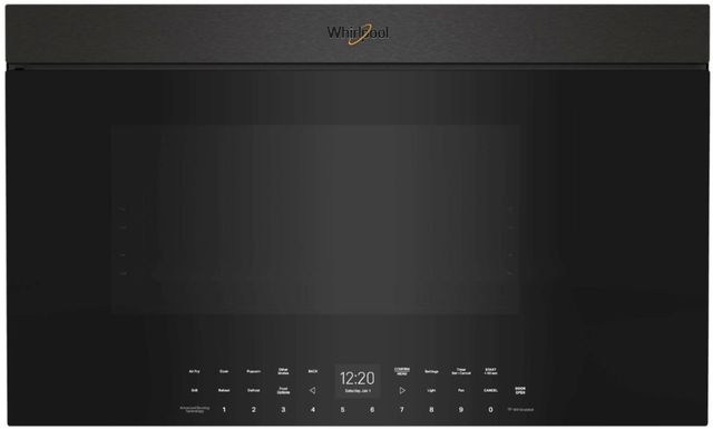 Whirlpool® 1.1 Cu. Ft. Black Stainless Steel Over The Range Microwave-0