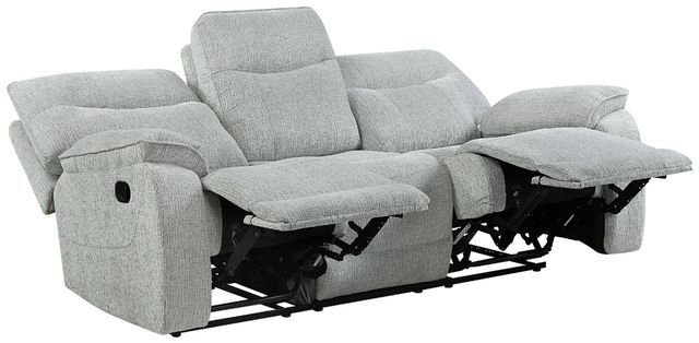 New Classic® Home Furnishings Chablis Mist Gray Manual Reclining Sofa-3