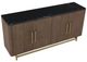 Fairfield® Dimitri Kafe 4-Door Credenza with Galaxy Black Marble Top-5