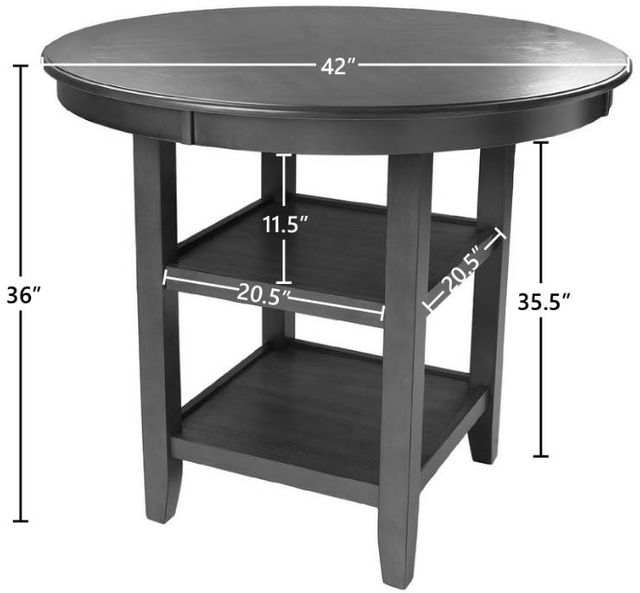 New Classic® Home Furnishings Mitchell 5-Piece Gray Counter Dining Set-2