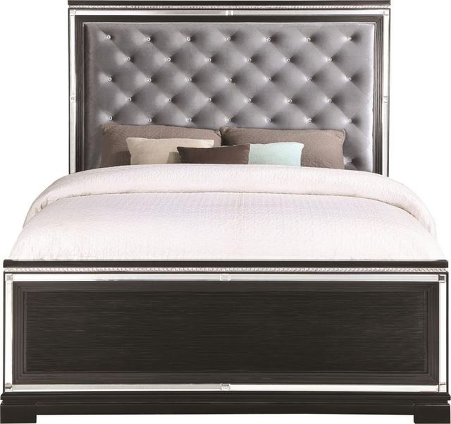 Coaster® Eleanor Black Upholstered Bed-1