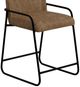 International Furniture Direct Seating Blacksmithing Matte Black/Cognac 30" Bar Stool-4
